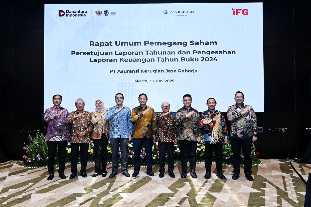 PT Jasa Raharja (Persero) menyelenggarakan Rapat Umum Pemegang Saham (RUPS) Tahun Buku 2024 yang digelar di Jakarta, Senin (30/6/2025).