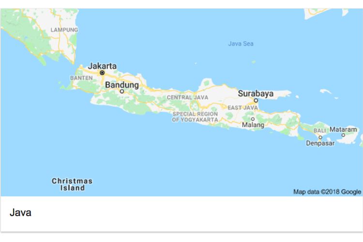 Peta Pulau Jawa