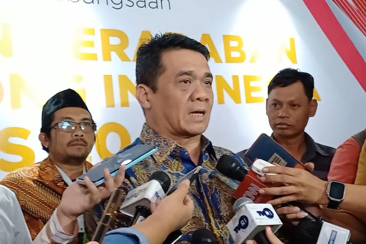 Ketua DPP Partai Gerindra Ahmad Riza Patria di Hotel Bidakara, Jakarta, Sabtu (30/9/2023).