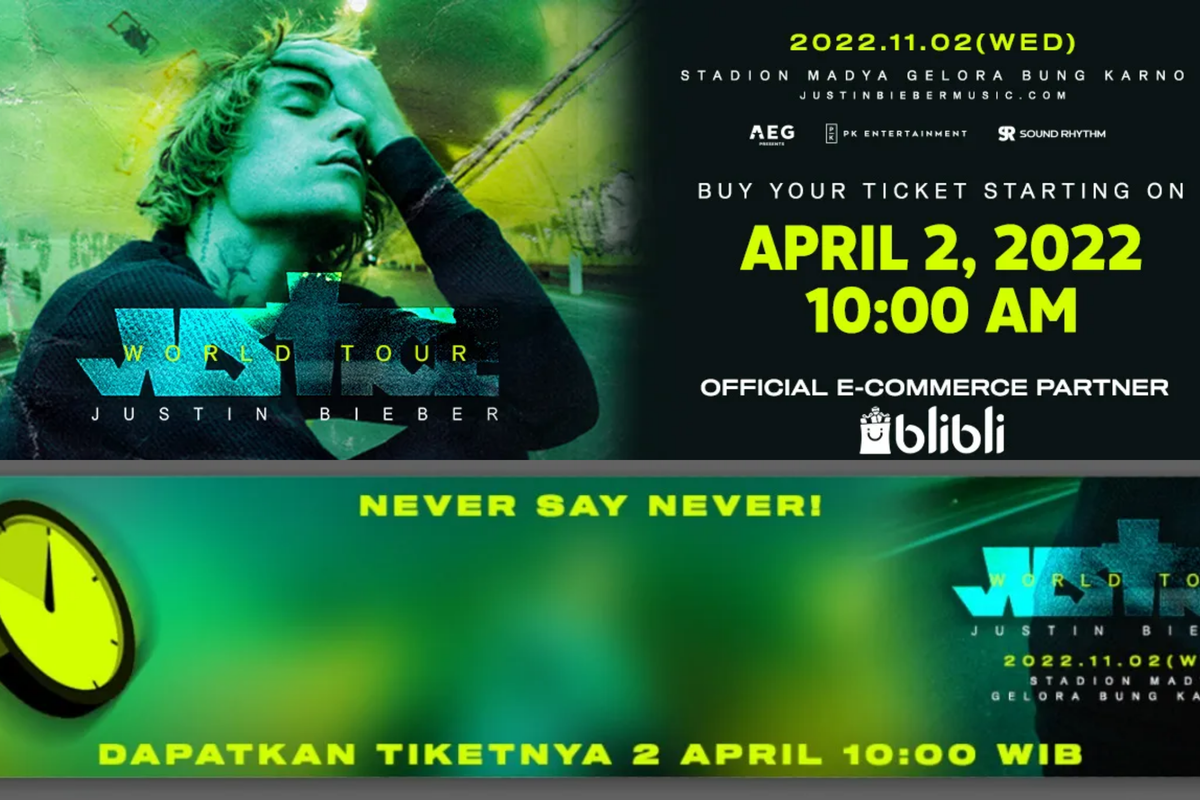 Cara beli tiket konser jb lewat blibli