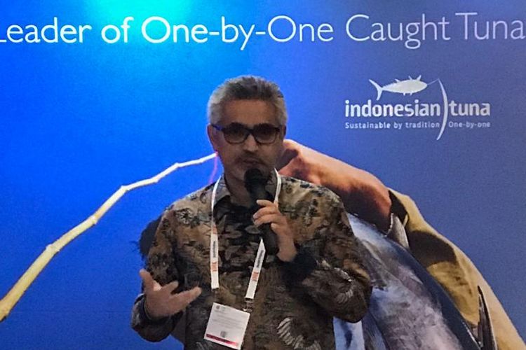 Konsul Jenderal RI New York, Abdulkadir Jailani saat membuka paviliun Indonesia di ajang Seafood Expo North America (SENA) yang berlangsung dari 17-19 Maret 2019 di Boston Convention & Exhibition Center, Boston, Amerika Serikat (AS).