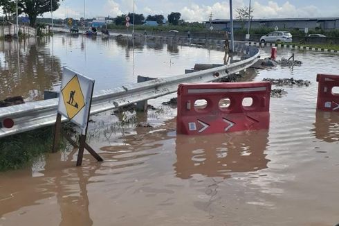 Hujan Deras Melanda, Jalan Tol Balikpapan Kebanjiran, Pengelola Siagakan Petugas