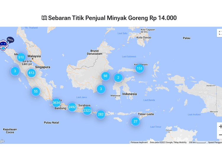 Cek lokasi penjual minyak goreng murah