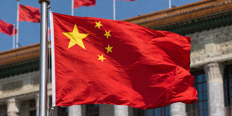 Ilustrasi bendera China.