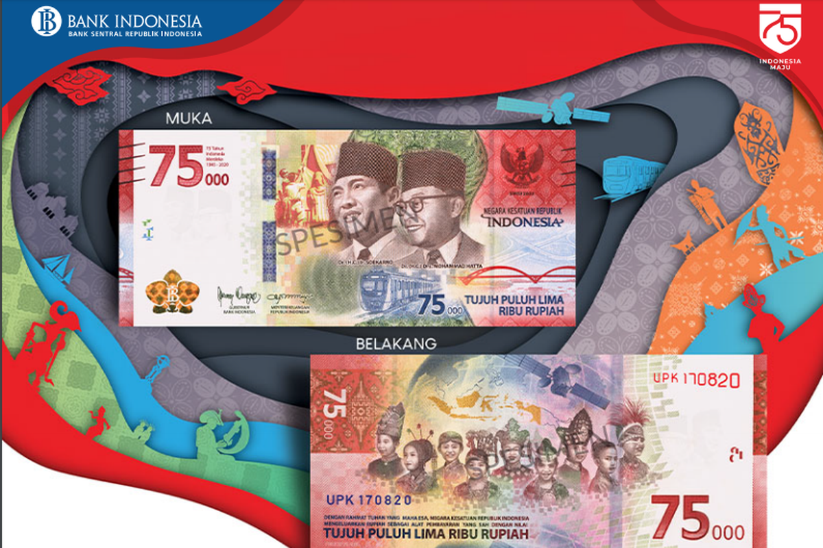 Uang Baru Rp 75.000 spesial HUT ke-75 Kemerdekaan RI