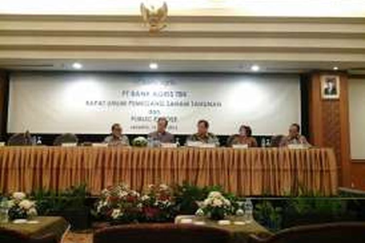 Rapat Umum Pemegang Saham Tahunan (RUPST) PT Bank Agris Tbk, di Jakarta, Senin (13/6/2016).