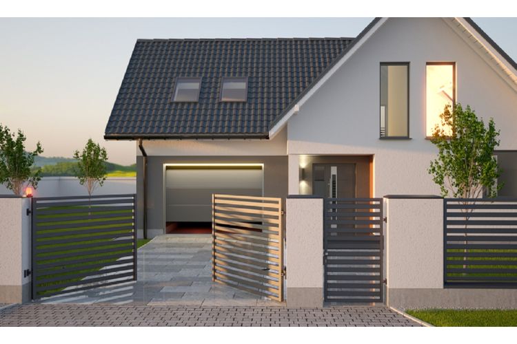 Rumah minimalis berpagar 