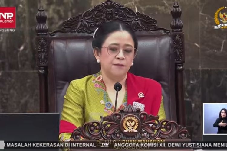Ketua DPR RI Puan Maharani menghadiri Sidang Tahunan MPR RI dan Sidang Bersama DPR-DPD RI tahun 2025 di Kompleks Parlemen, Senayan, Jakarta Pusat, Jumat (15/8/2025). 