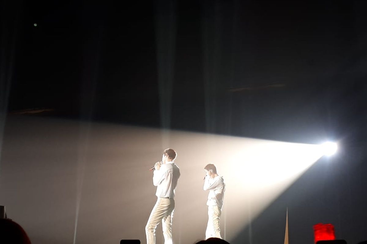 Konser TVXQ di ICE BSD, Tangerang, Sabtu (31/8/2019).