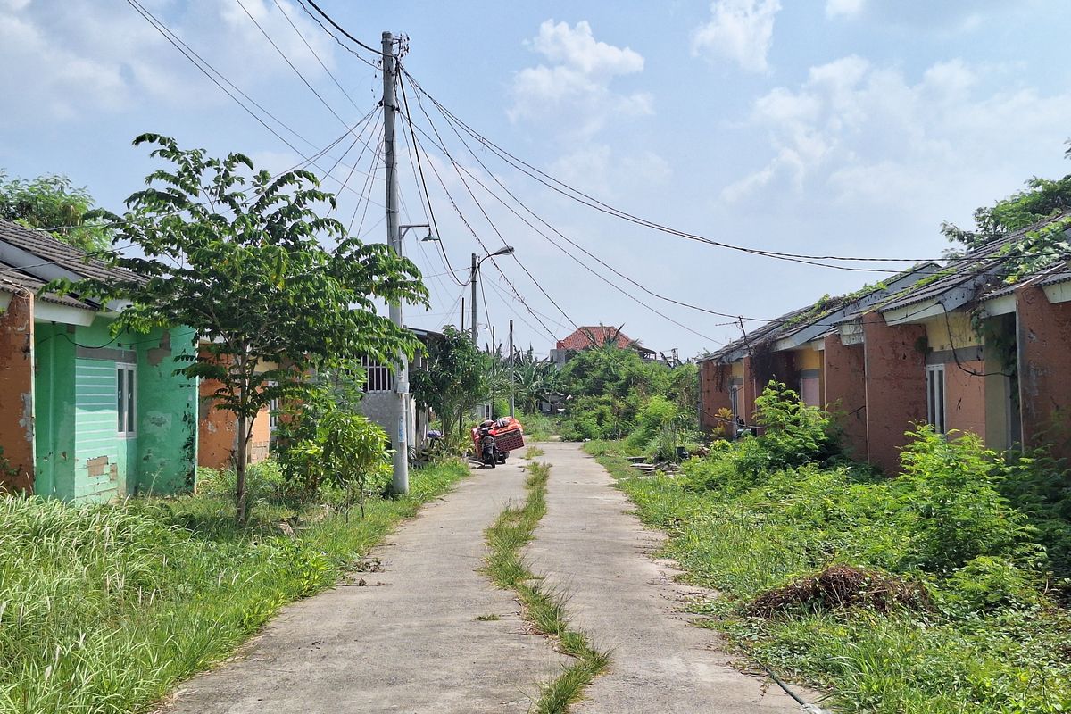 Kondisi rumah di perumahan Villa Kencana Cikarang, Rabu (19/6/2024)