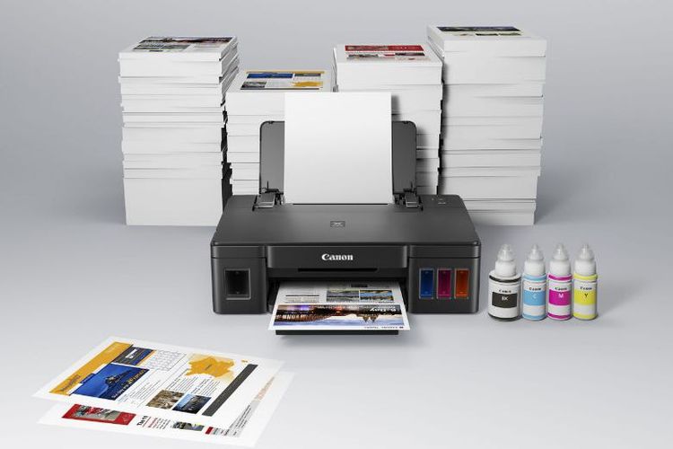 Cetak tugas kuliah jadi lebih hemat dengan printer PIXMA MegaTank G1010.