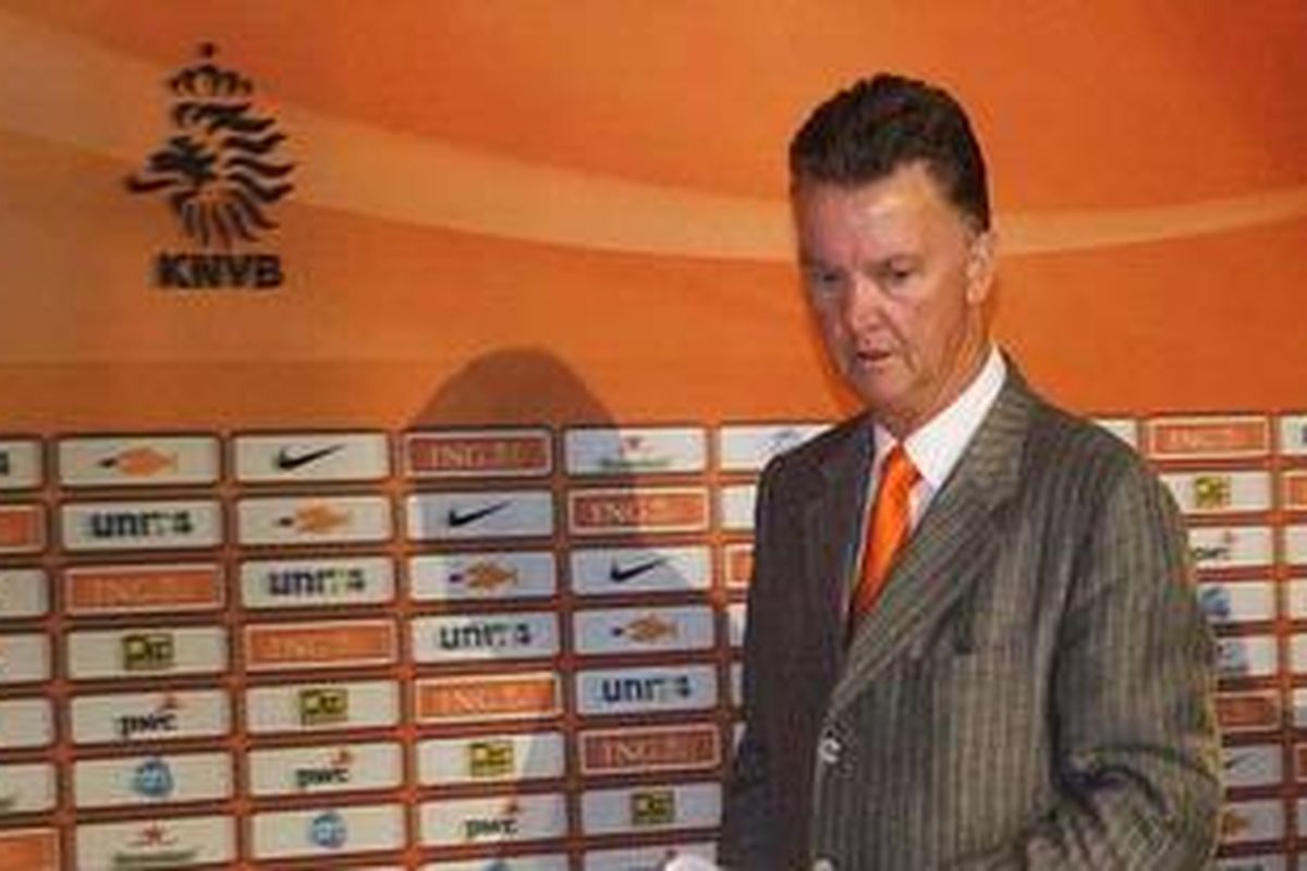 Pelatih tim nasional Belanda, Louis van Gaal.