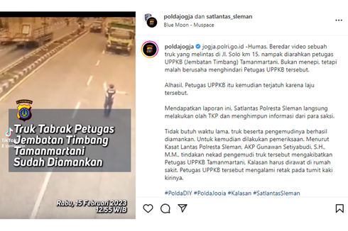Viral, Video Truk Tabrak Petugas Jembatan Timbang Tamanmartani Sleman, Begini Kronologinya