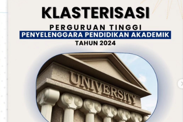 Sebanyak 47 perguruan tinggi masuk dalam Klaster Mandiri dalam pengumuman Klasterisasi Perguruan Tinggi dari Kemendikbud Ristek 2024.