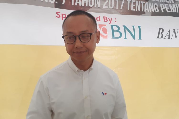 Sekretaris jenderal PAN Eddy Soeparno saat ditemui di Fakultas Hukum UI, Depok, Jawa Barat, Senin (24/6/2019). 