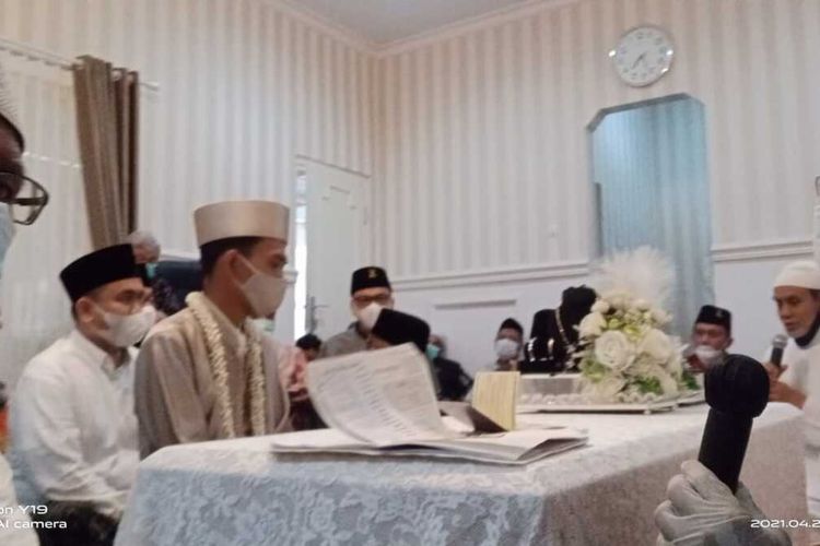 Dokumentasi akad nikah Ustadz Abdul Somad dengan Fatimah Azzahra, di Jombang, Jawa Timur, Rabu (28/4/2021) petang.