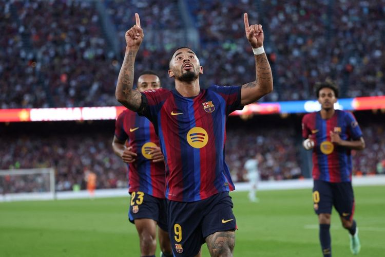 Hasil Barcelona Vs Getafe 3-0: Gabriel Jesus Bikin Gol, Barca Sempurna