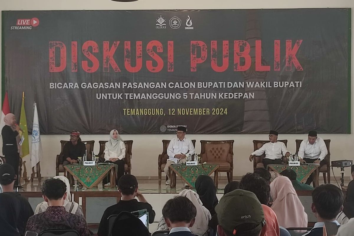 Diskusi Publik Pilkada Temanggung, 2 Paslon Sebut Nama Prabowo dalam Visi Misi