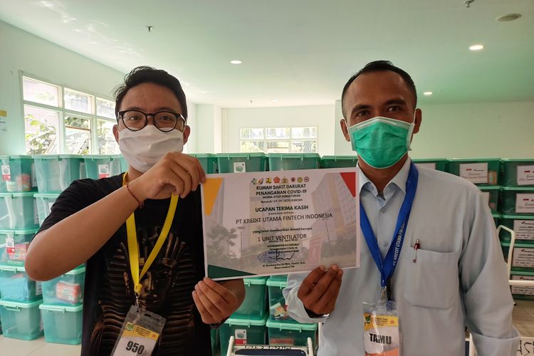 PT Kredit Utama Fintech Indonesia (KUFI) penyelenggara financial technology (fintech) Rupiah Cepat mendonasikan ventilator kepada Rumah Sakit Darurat (RSD) Wisma Atlet Kemayoran
