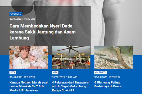 [POPULER SAINS] Beda Nyeri Dada karena Sakit Jantung dan Asam Lambung | 6 Ular Paling Berbahaya