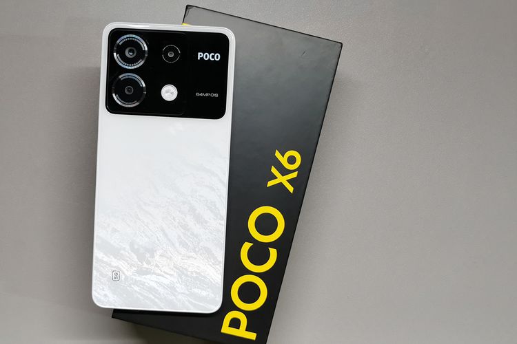 Poco X6 5G dan kotak kemasannya