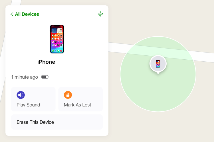 Ilustrasi cara melacak iPhone dengan iCloud.