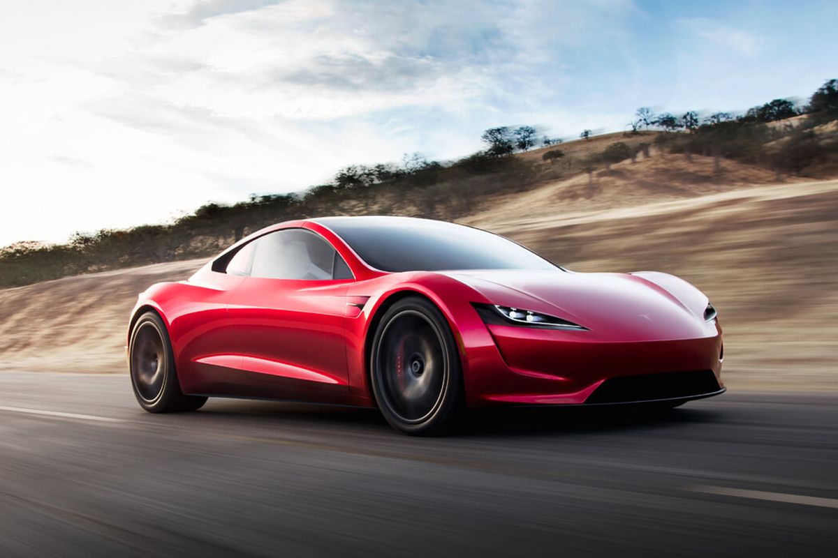 Ilustrasi Tesla Roadster