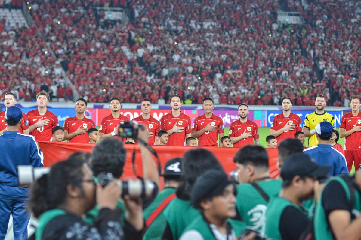 Laga Grup C putaran ketiga Kualifikasi Piala Dunia 2026 zona Asia antara Timnas Indonesia vs Bahrain yang digelar di Stadion Utama Gelora Bung Karno, Selasa (25/3/2025).