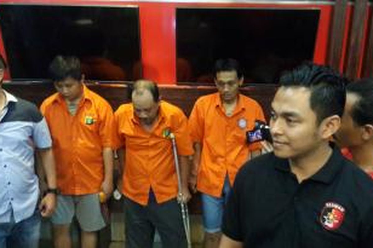 Para tersangka perampokan karyawati di Taksi Omprengan di Jakarta Barat.