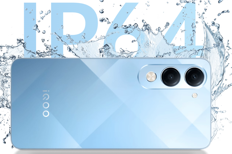 Ilustrasi iQoo Z10 Lite 5G yang sudah mengantongi sertifikasi IP64