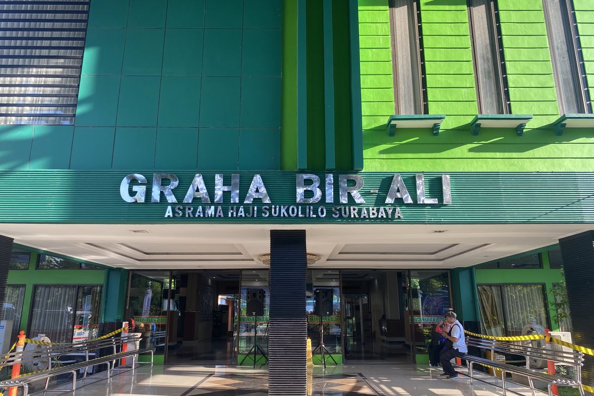 Asrama Haji Embarkasi Surabaya (AHES), Jumat (10/5/2024).