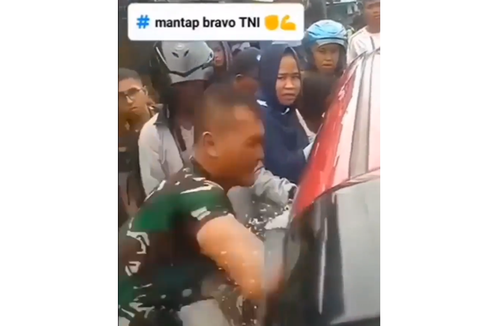 Viral, Video Prajurit TNI Bebaskan Balita yang Terjebak di Dalam Mobil, Ini Kronologinya