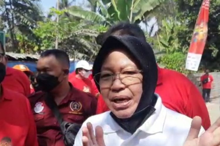 Menteri Sosial RI saat melakukan kunjungan kerja di Kabupaten Lombok Timur memperingati puncak Hari Anak Nasional, Senin (1/8/2022)