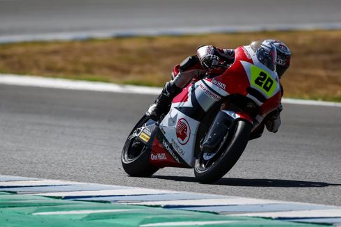 Detik-detik Kecelakaan Dimas Ekky di Moto2 Jerez 2019