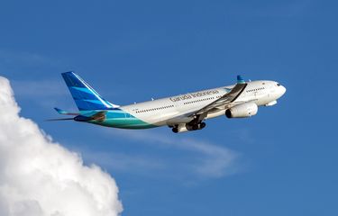 Ilustrasi pesawat Garuda Indonesia