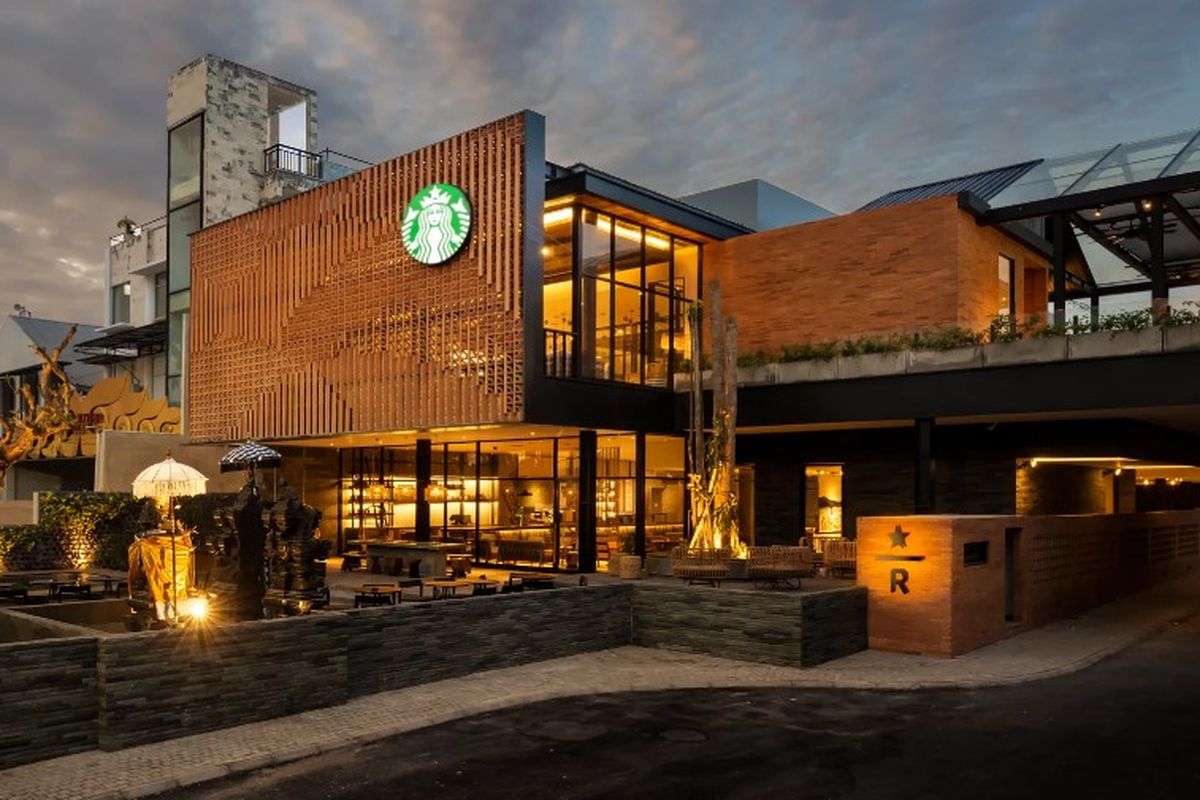 Gerai Starbucks di Bali, Indonesia.