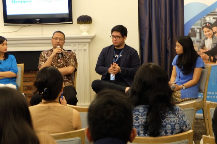 Kolaborasi Quipper Indonesia dan KoinWork mencari solusi problem pembiayaan pendidikan dalam diskusi yang digelar 11 November 2018 di Jakarta. 