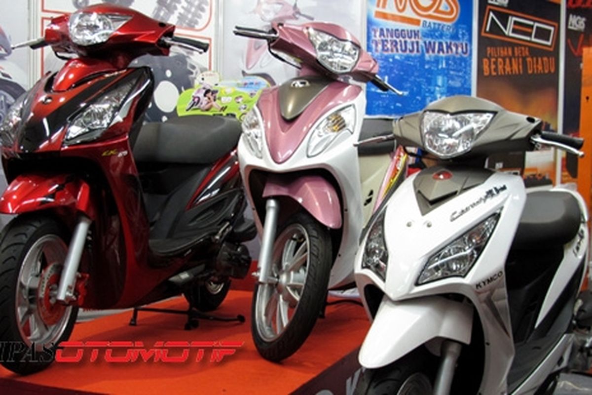 Tiga model sepeda motor Kymco yang akan ditawarkan dan mulai dijual tahun depan di PRJ.
