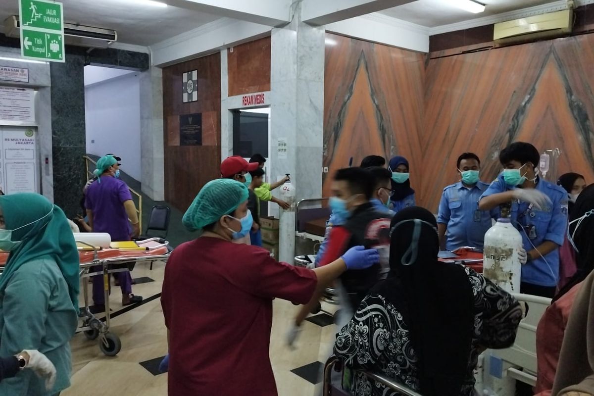 Suasana Instalasi Gawat Darurat (IGD) di RS Mulyasari, Tugu Utara, Jakarta Utara pascakebakaran di Plumpang, Jumat (3/3/2023). (KOMPAS.com/XENA OLIVIA)
