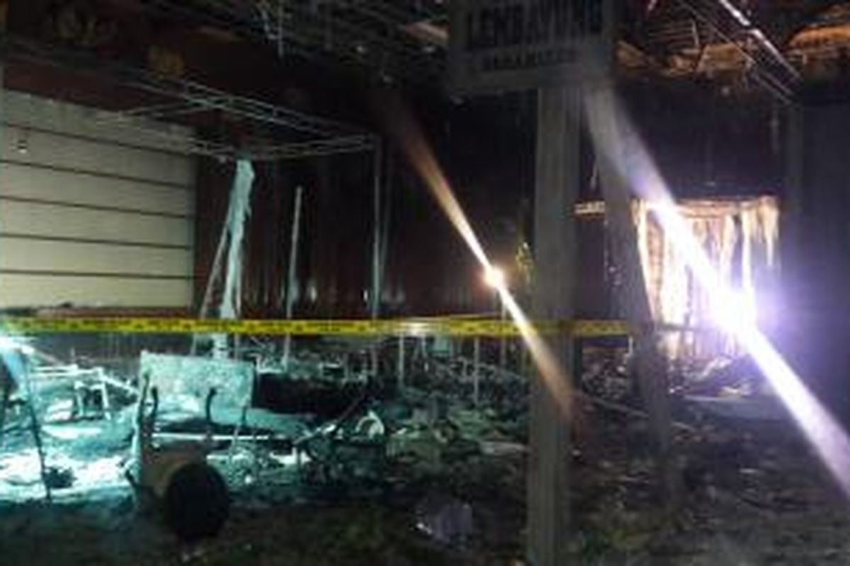 Kondisi Ballroom Birawa Hotel Bidakara setelah kebakaran pada Jumat (1/5) lalu.