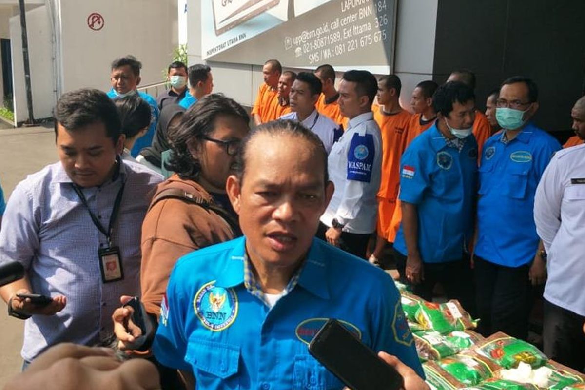 Deputi Bidang Pemberantasa Badan Narkotika Nasional Irjen Arman Depari di Kantor BNN, Cawang, Jakarta Timur, Selasa (23/7/2019).