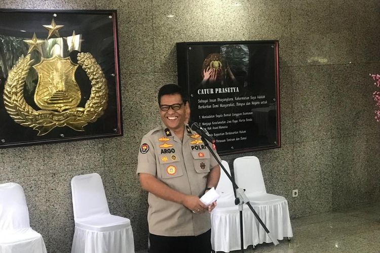 Kepala Biro Penerangan Masyarakat (Karopenmas) Divisi Humas Polri Brigjen Argo Yuwono di Mabes Polri, Jakarta Selatan, Kamis (12/12/2019).