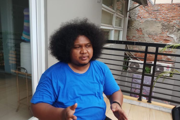 Komedian Babeh Cabiita saat ditemui di kawasan Jagakarsa, Jakarta Selatan, Sabtu (4/1/2020).