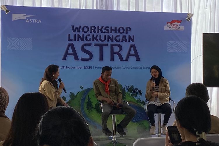 Vania Febriyantie dalam workshop Astra, Jumat (21/11/2025). 