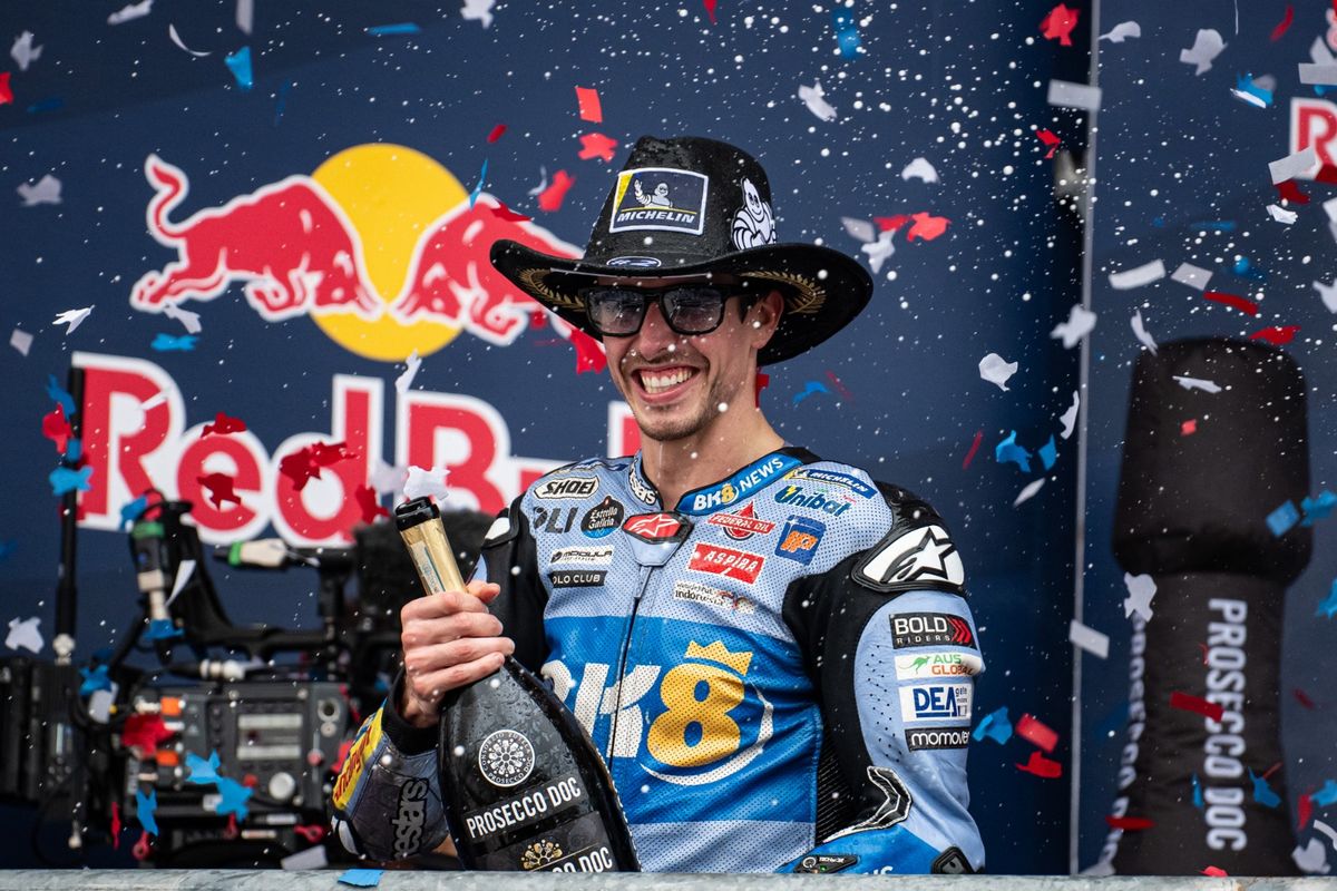 Alex Marquez saat berlaga pada MotoGP Amerika 2025