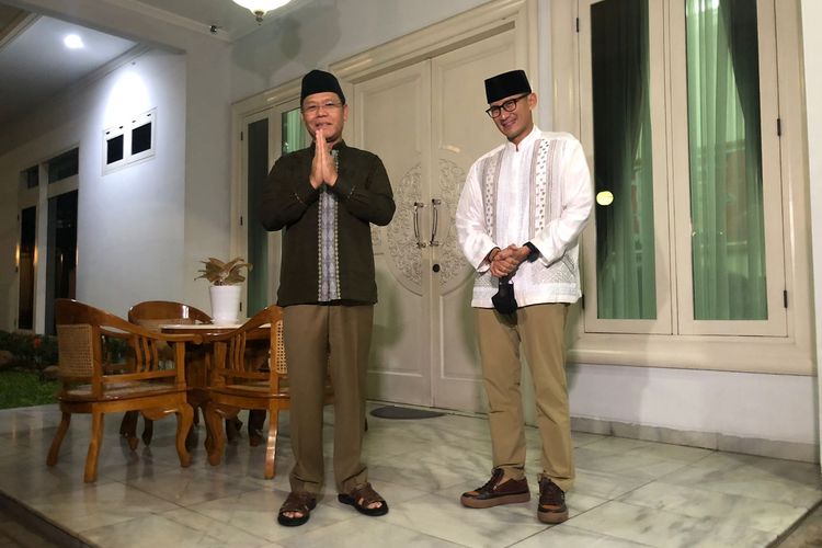 Sandiaga Silaturahim Lebaran ke Kediaman Mardiono, Pertemuan Digelar Tertutup Empat Mata