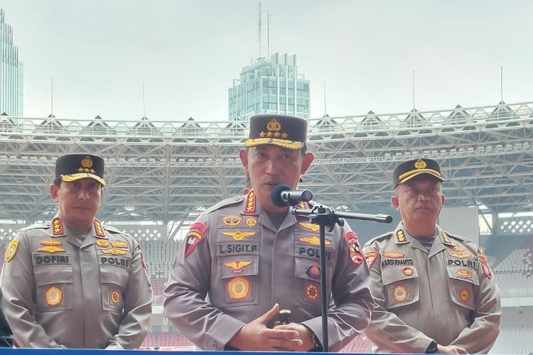 Kepala Kepolisian Negara Republik Indonesia (Kapolri) Jenderal Listyo Sigit Prabowo di GBK Senayan, Jakarta, Selasa (20/12/2022).