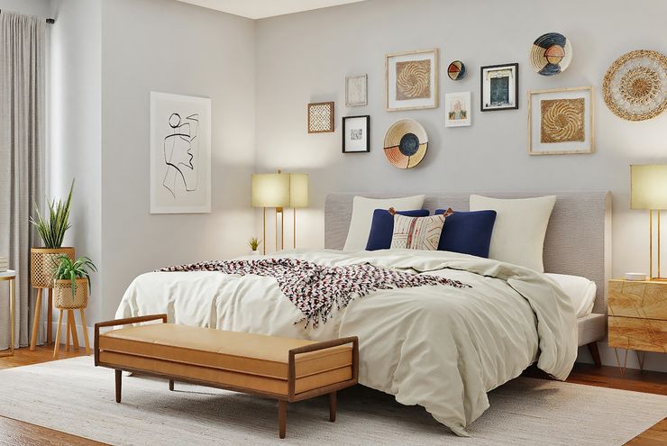 6 Ide Mendekorasi Dinding di Atas Tempat Tidur 