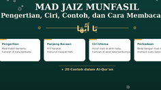 Mad Jaiz Munfasil: Pengertian, Panjang Bacaan, dan 20 Contoh