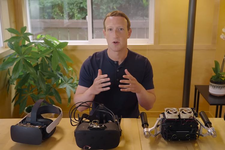 CEO Meta Mark Zuckerberg memamerkan empat prototipe virtual reality (VR) untuk metaverse.